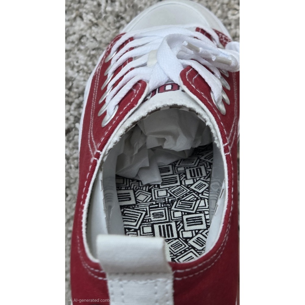 Skicks Arkansas Razorbacks Canvas Sneakers Mens Size 7 Womens 9 Hogs College - Picture 6 of 10